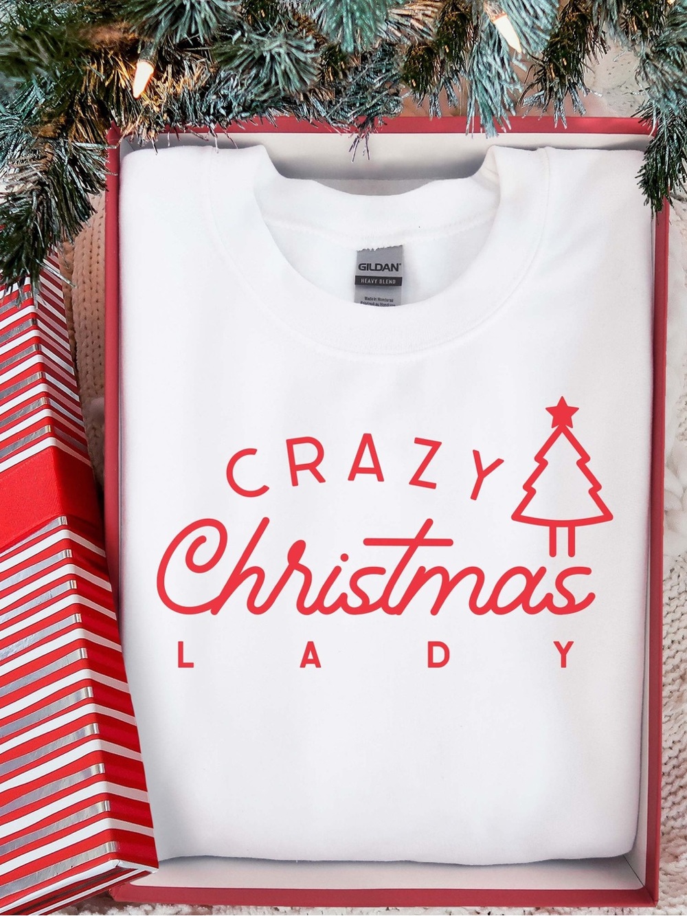 NWT Crazy Christmas Lady Tee